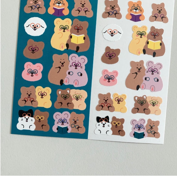 Young Forest/ Glasses Quokka Friends Stickers 貼紙