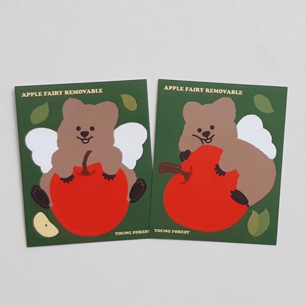 Young Forest/ Apple Fairy Quokka Removable Sticker 2P 貼紙