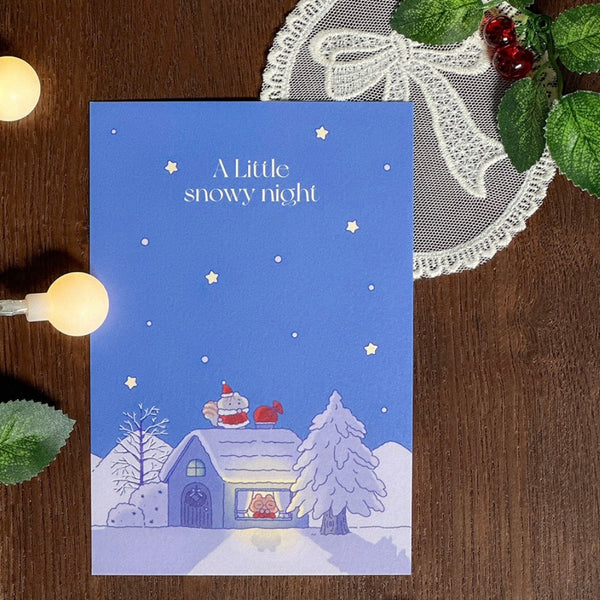 misol misol/ A Little snowy night card