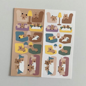 Young Forest/  Chilling Quokka Stickers