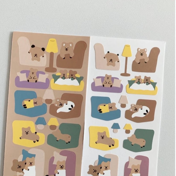 Young Forest/  Chilling Quokka Stickers