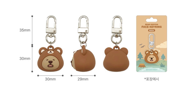 Young Forest/ Bear Quokka Face Keyring