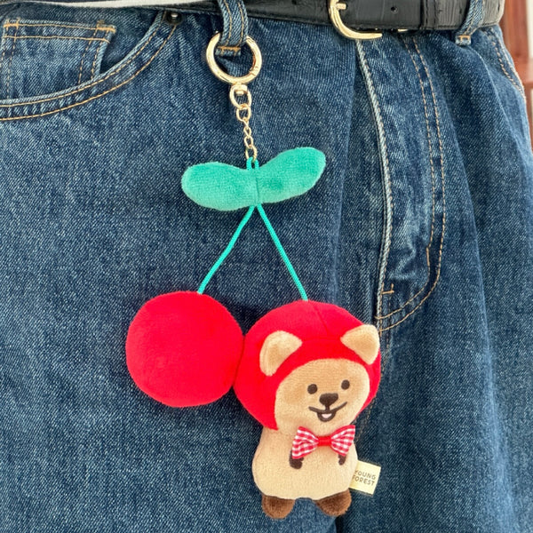 Young Forest/ Cherry Quokka Doll Keyring