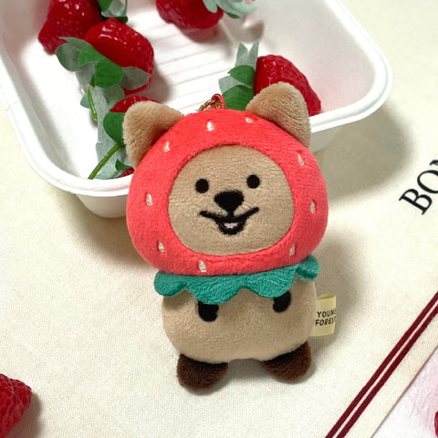 Young Forest/ Strawberry Quokka Doll Keyring