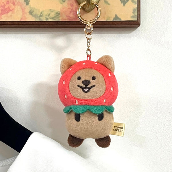 Young Forest/ Strawberry Quokka Doll Keyring