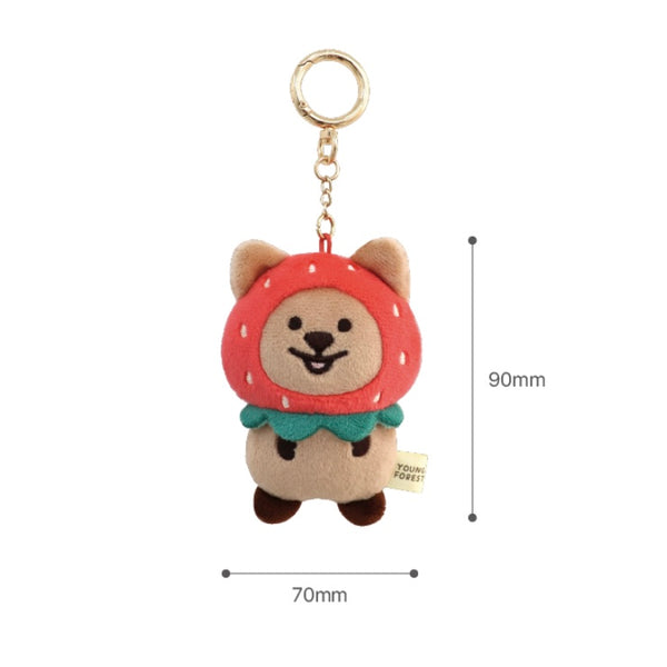 Young Forest/ Strawberry Quokka Doll Keyring