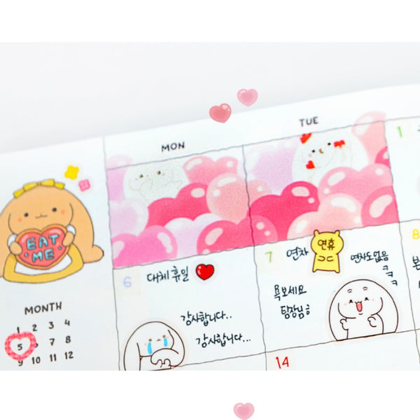 Mang Sang Ri Rabbit / Heart Masking Tape