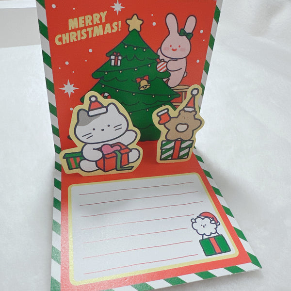 Butter Shop/ Christmas Milk Cat & Buttergom 3D立體卡  (連信封)