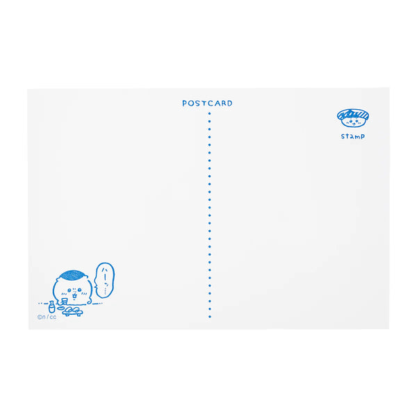 chiikawa/ 壽司系列 活版印刷明信片 / （壽司！！壽司！！）藍色