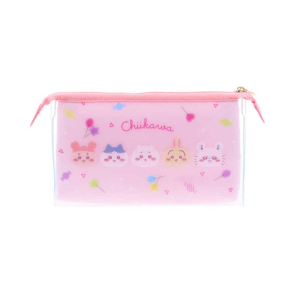 chiikawa/ mitte clear pouch 筆袋/化妝袋 / pink lollipop