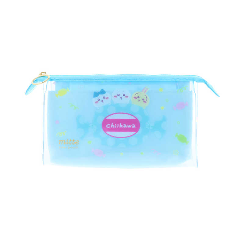 chiikawa/ mitte clear pouch 筆袋/化妝袋 / blue