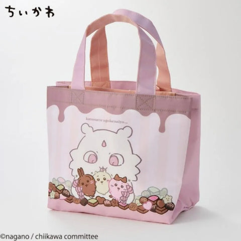 chiikawa/ 朱古力系列 Tote Bag S / 粉紅 那孩子 & 3隻小可愛