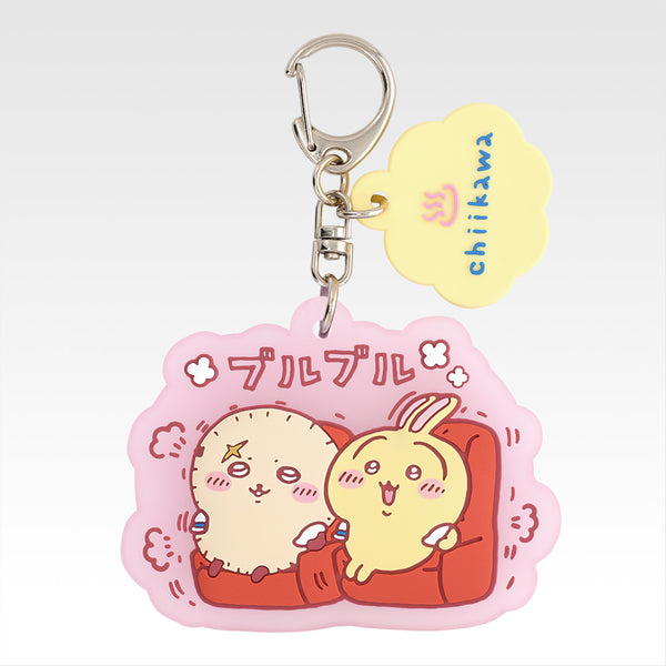 chiikawa/ 溫泉系列一番賞/ F賞  師傅&兔兔 半透明Keyring