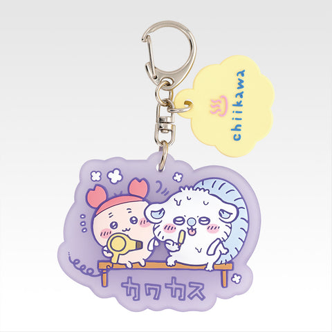 chiikawa/ 溫泉系列一番賞/ F賞  飛鼠&古本屋半透明Keyring