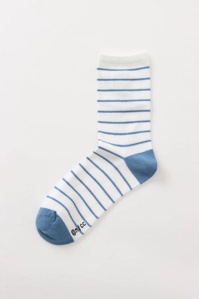 chiikawa/ 小八 刺繡條紋中筒襪