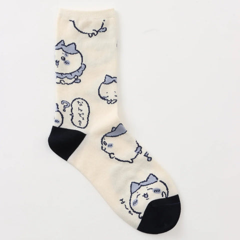 chiikawa/ 小八 pattern 中筒襪