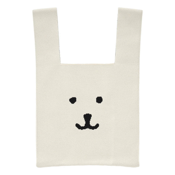 nagano / 白熊 針織袋 / 白色