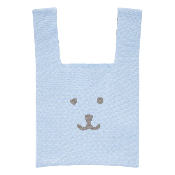 nagano / 白熊 針織袋 / 淺藍