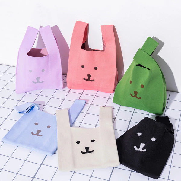 nagano / 白熊 針織袋 / 白色