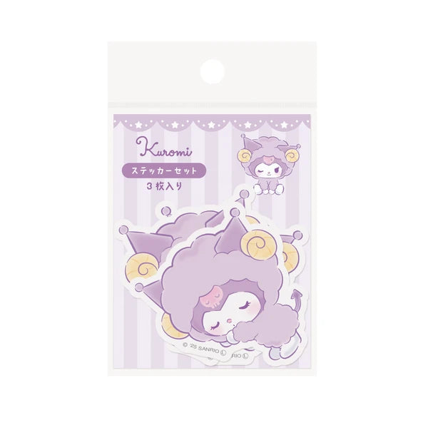 SANRIO / 晚安小綿羊 貼紙套裝 / KUROMI