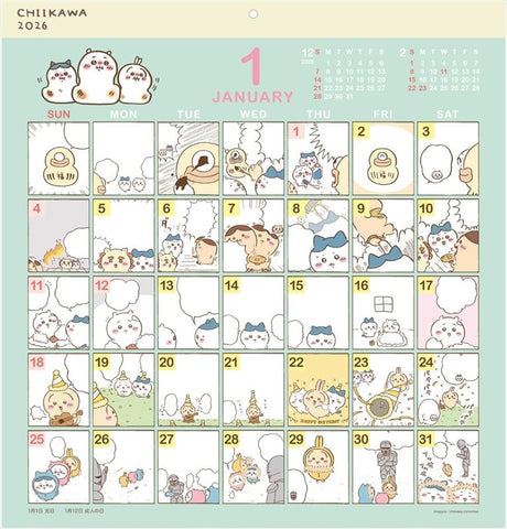[現貨] chiikawa/ 漫畫設計 2026年掛曆