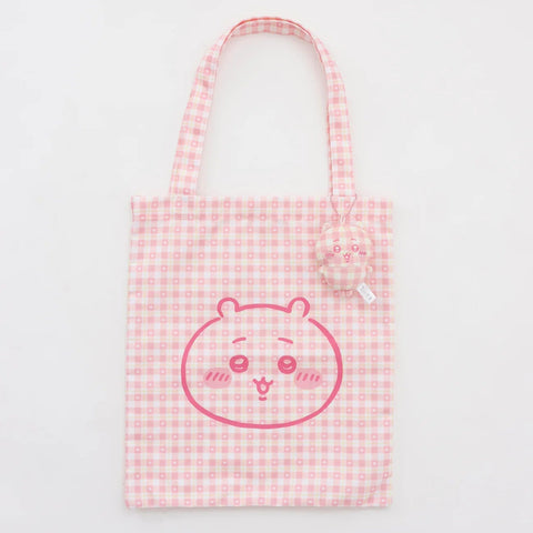 [現貨] chiikawa / check pattern格仔系列 / Tote bag  (附吊飾) /  Chiikawa