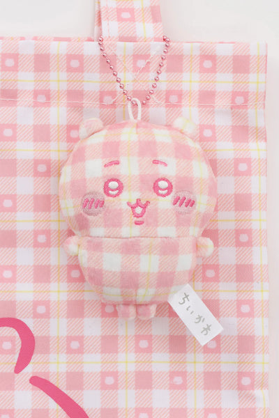 [現貨] chiikawa / check pattern格仔系列 / Tote bag  (附吊飾) /  Chiikawa