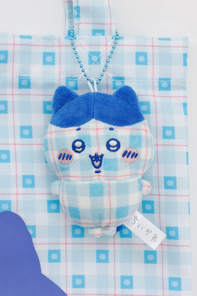[現貨] chiikawa / check pattern 格仔系列 / Tote bag  (附吊飾) /  小八