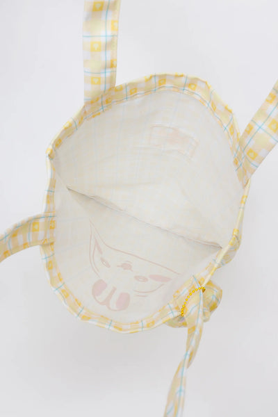 [現貨]  chiikawa / check pattern 格仔系列 / Tote bag  (附吊飾) /  兔兔
