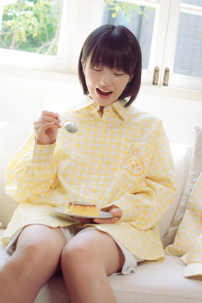 [預購] chiikawa / check pattern 格仔系列 / 格仔恤衫 /  兔兔