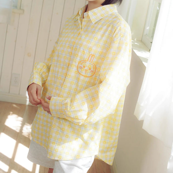 [預購] chiikawa / check pattern 格仔系列 / 格仔恤衫 /  兔兔