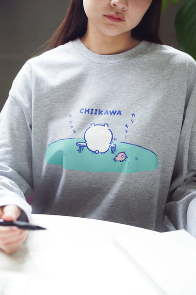 [預購] chiikawa/ 長袖 Tee / chiikawa 除草考試 勉強中