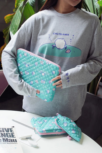 [預購] chiikawa/ 長袖 Tee / chiikawa 除草考試 勉強中