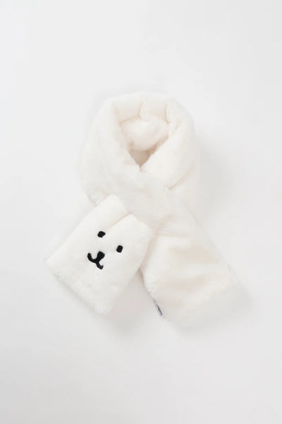 [預購] nagano / 白熊 毛絨圍巾 / 白色