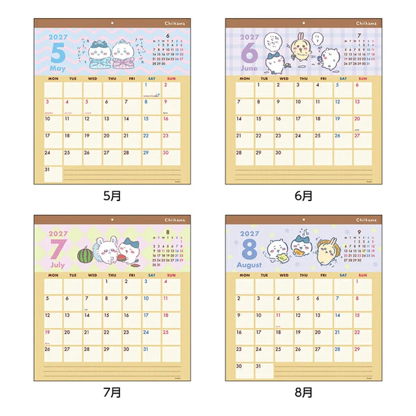 [預購] chiikawa /2027 方形掛曆