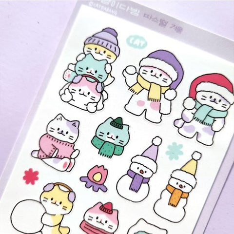 catdabang/ pastel winter stickers