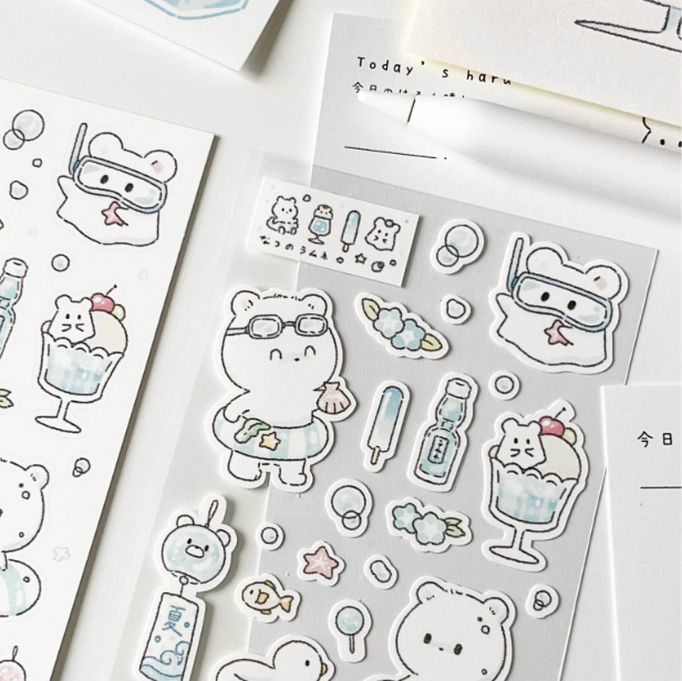 sororo/ sea and ramune stickers 貼紙