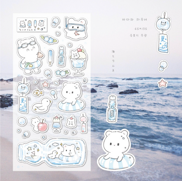 sororo/ sea and ramune stickers 貼紙