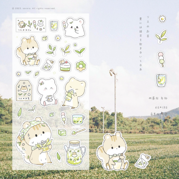 sororo/ summer green tea stickers 貼紙