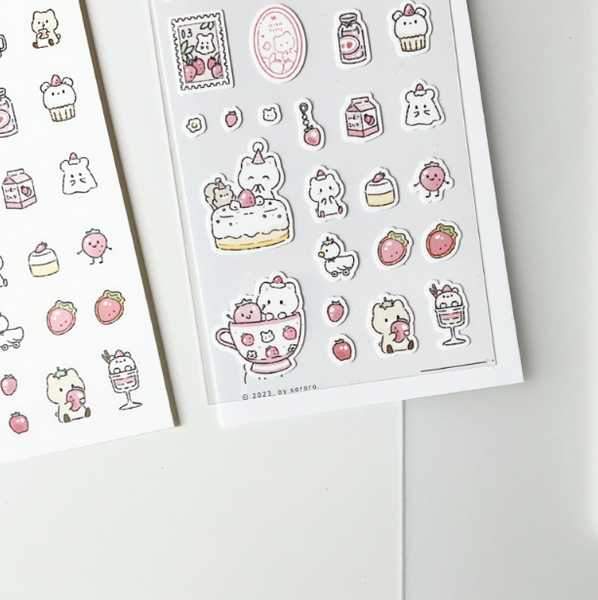 sororo/ strawberry milk stickers 貼紙