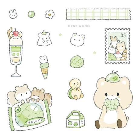 sororo/ melon pan stickers 貼紙