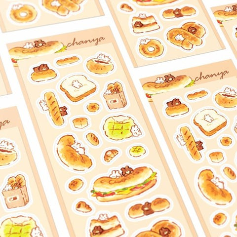 chanya/ bread and rabbit stickers 貼紙