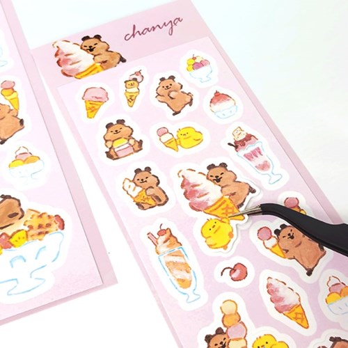 chanya/ ice-cream quokka stickers 貼紙