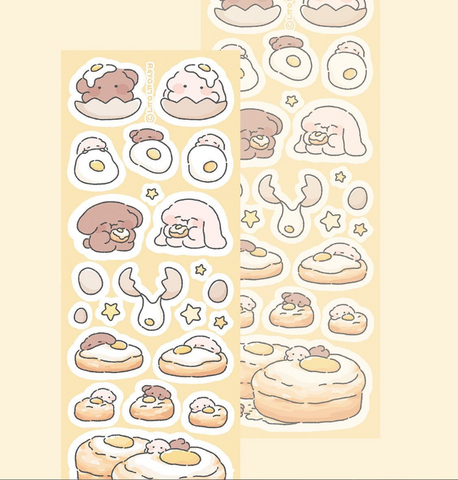 nyungnyungshop / egg bread stickers 貼紙