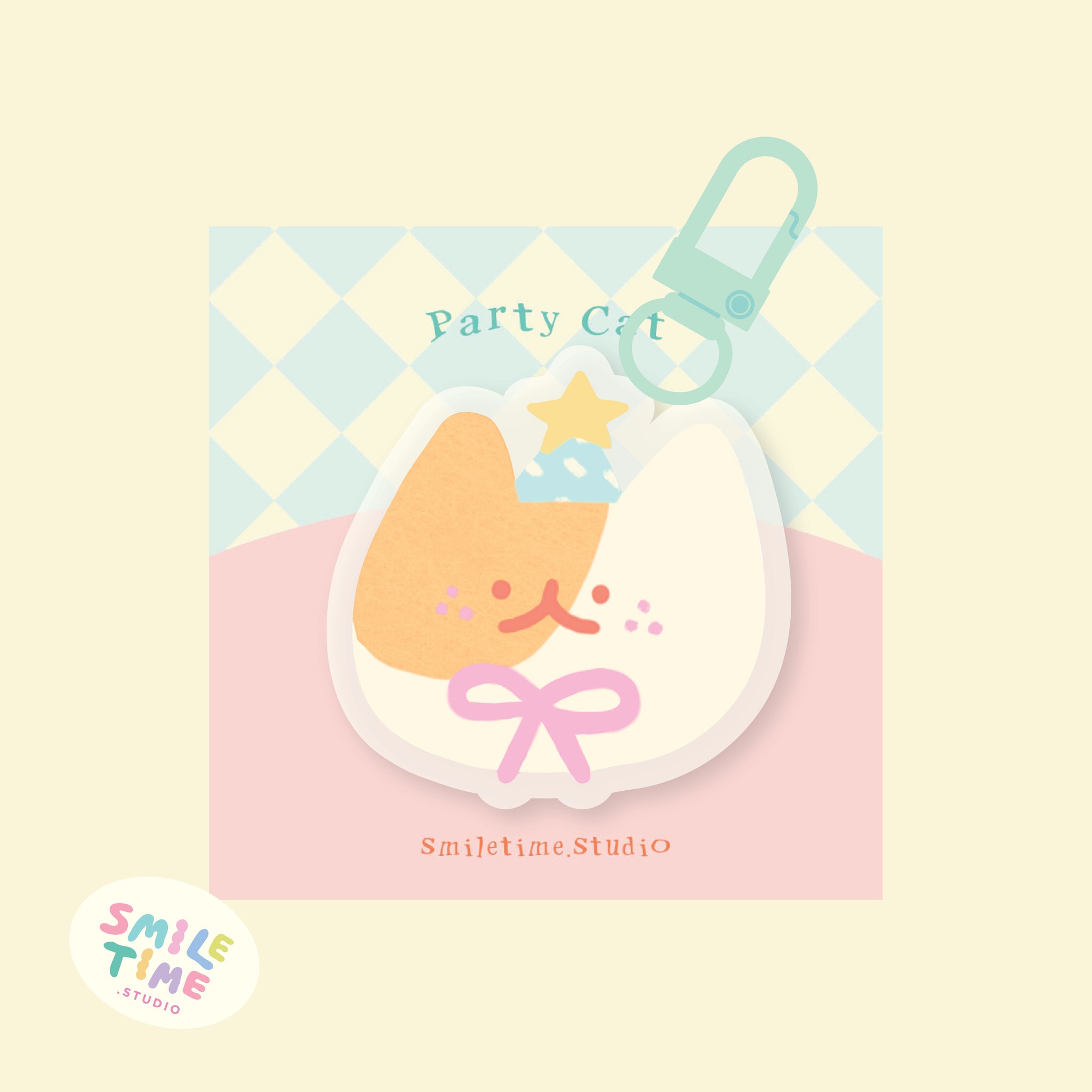 Smiletime/ Keychain Party cat
