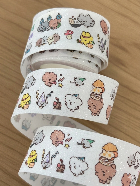 PERMS/ Glittering Kiss Cut Roll Sticker Tape/ Daily