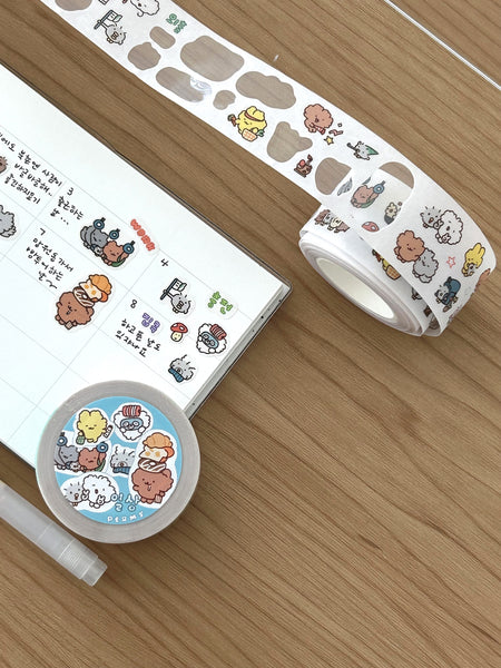 PERMS/ Glittering Kiss Cut Roll Sticker Tape/ Daily