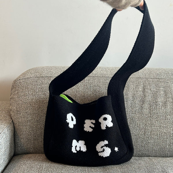 [預購] PERMS / Knit Logo Bag