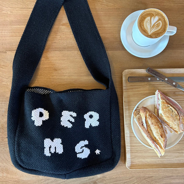 [預購] PERMS / Knit Logo Bag