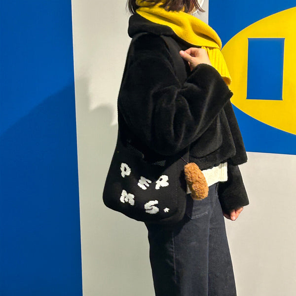 [預購] PERMS / Knit Logo Bag